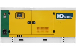 Резервный дизельный генератор МД ЭД-150-Т400-2РКМ29 в шумозащитном кожухе на шасси с АВР