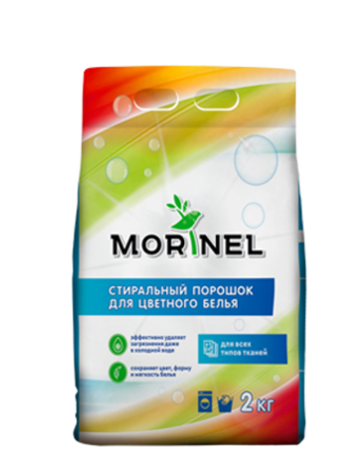 Стиральный порошок Morinel, 2 кг, для цветного белья, 1 шт