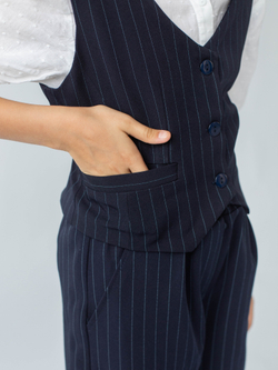 жилет школьный в полоску