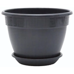 Горшок Антик, D19, 2,6 л, антрацит с поддоном