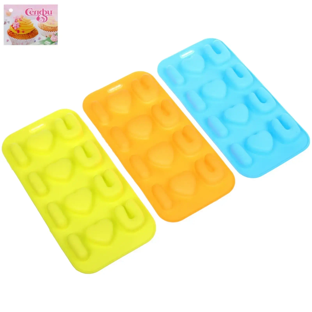 Форма для льда силиконовая «Любовь» 20*10см, цвета микс