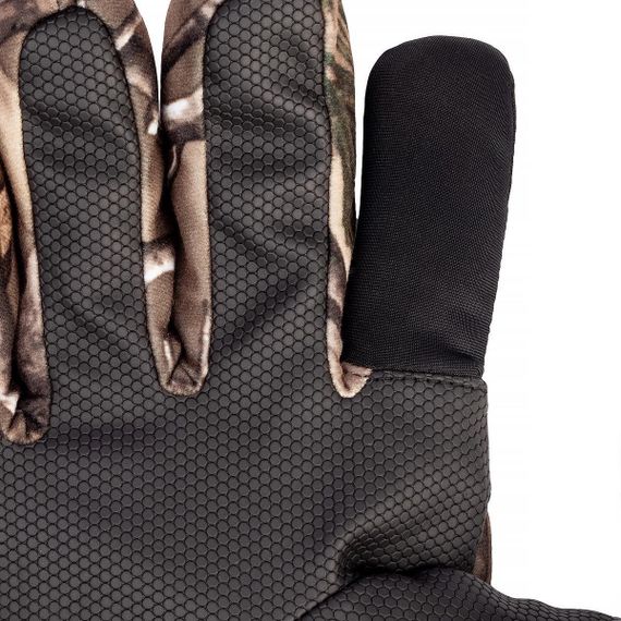 Перчатки Helios охотничьи утепленные КМФ лес р. L