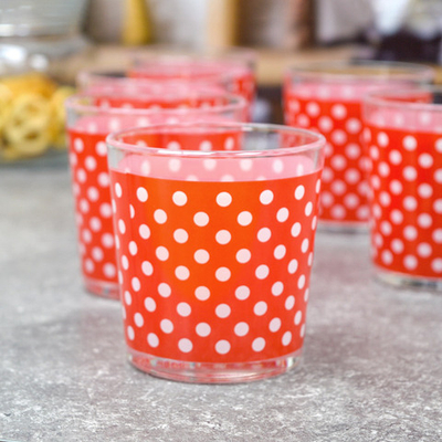 Набор стаканов 6шт 250мл "Красный горох"