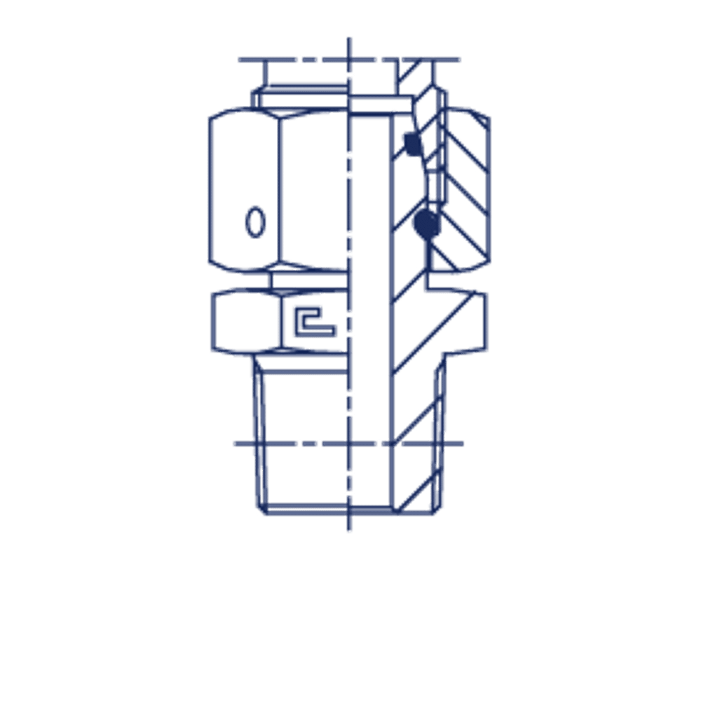 Штуцер FNС DL15 NPT 1/2 - 22х1.5