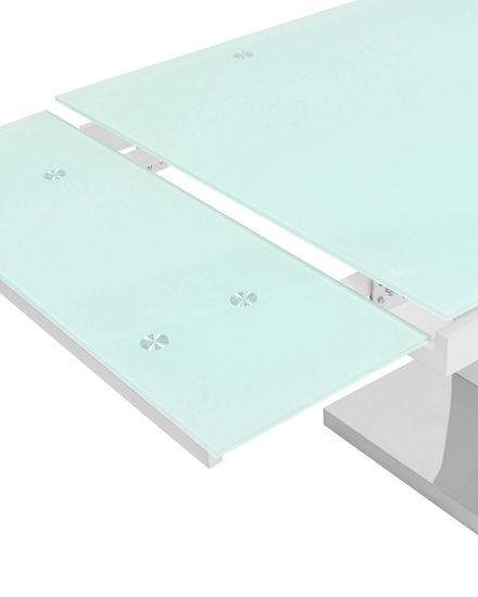 Стол обеденный Gloss раскладной 160-220*90 глянцевый белый