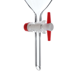 Воронка делительная цилиндрическая, 1000 мл, шлиф 29/32, с PTFE краном и пробкой