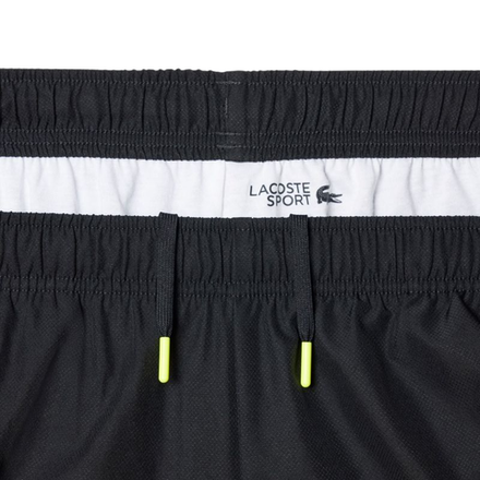 Теннисные шорты Lacoste Printed Diamond Taffeta - black/flashy yellow