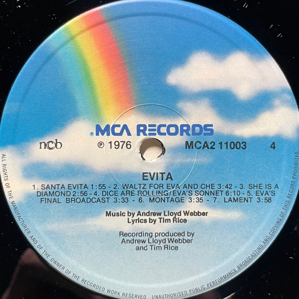 Andrew Lloyd Webber, Tim Rice ‎– Evita 2LP (Скандинавия 1978г.)