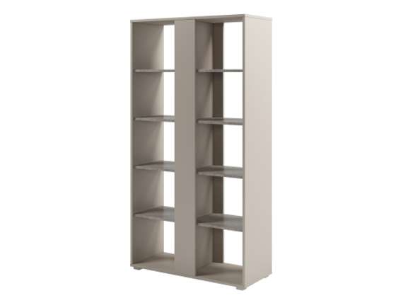 Стеллаж высокий с планкой открытый 950х396х1820 D-74 Бетон Чефалу светлый/Кашемир серый