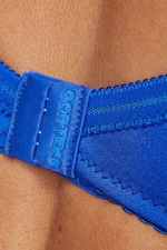 Бюстгальтер Pamela с мягкими сетчатыми чашками с вышивкой (Размер: 80B) (Цвет: синий)