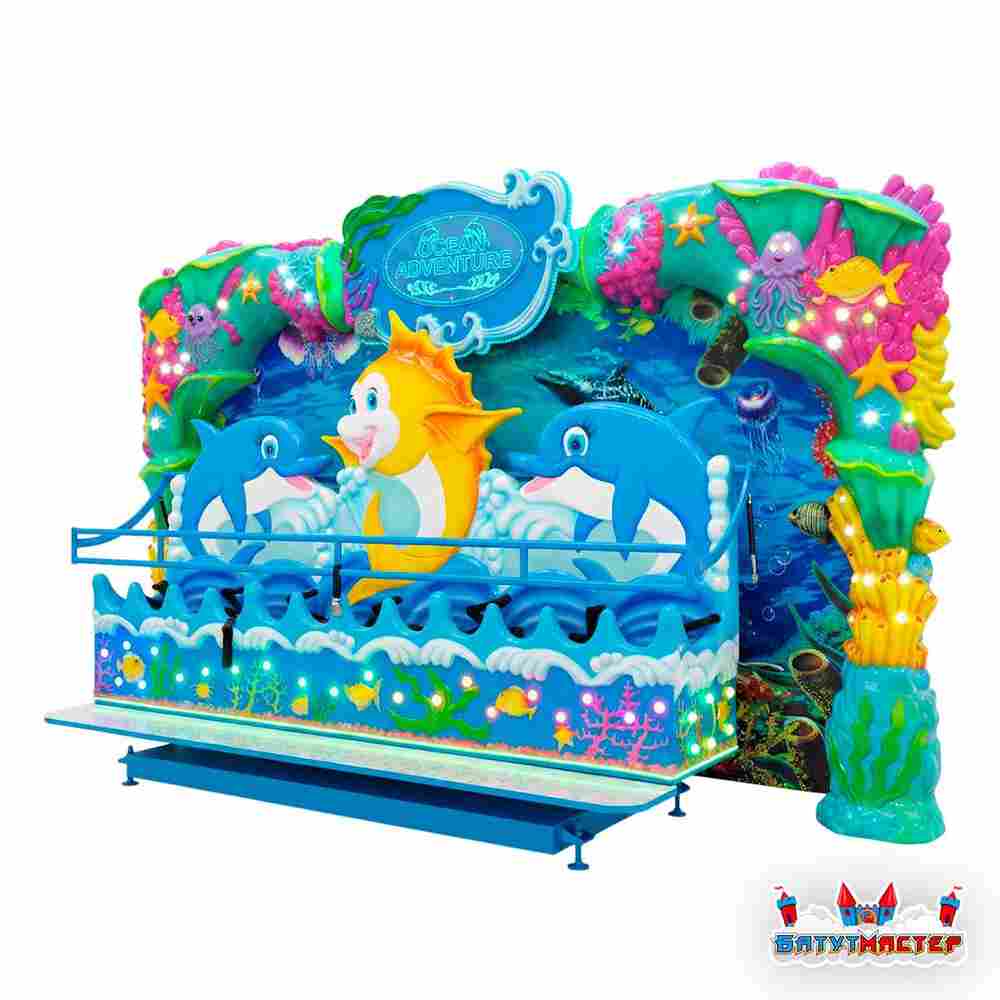 Аттракцион скамейка «Морские приключения», 10 мест,  4,85×1,65×3,1 м