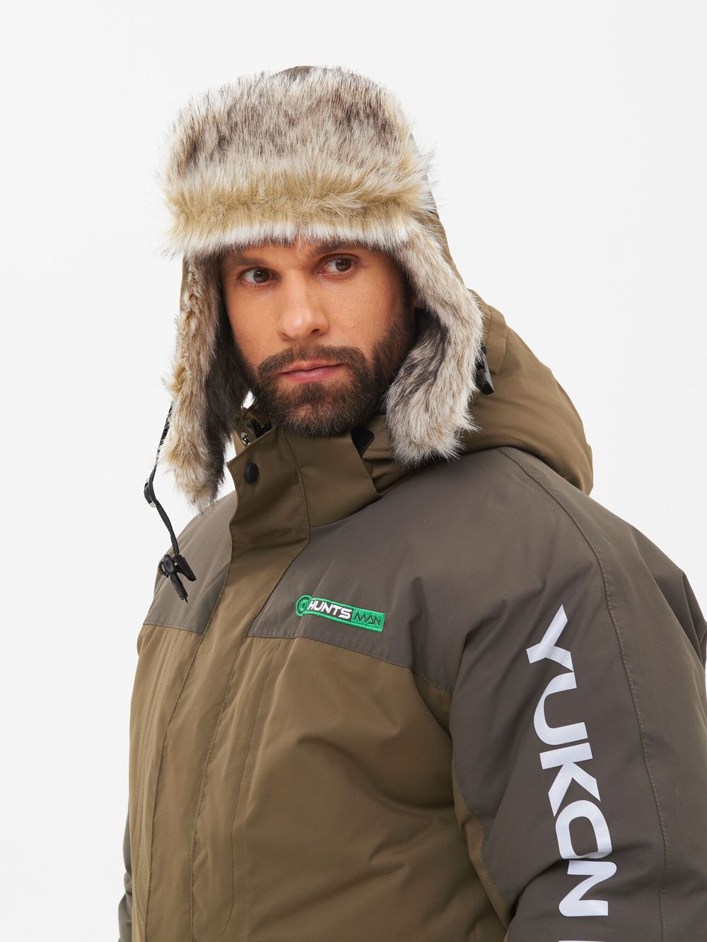 Шапка ушанка зимняя Yukon Ice ткань Breathable цвет Хаки