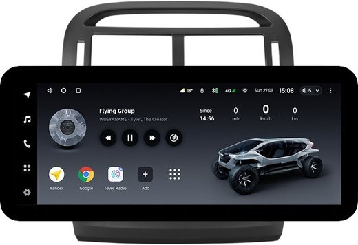 Магнитола для Lexus LS430 Toyota Celsior XF30 2000-2006 (ШГУ монохром) - Teyes LUX ONE ROUND монитор 12.3" 2K QLED на Android 10, CarPlay, 4G SIM-слот