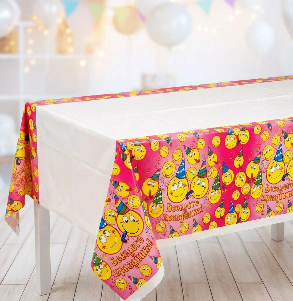 Скатерть «Веселого праздника» 108*180см, пвх