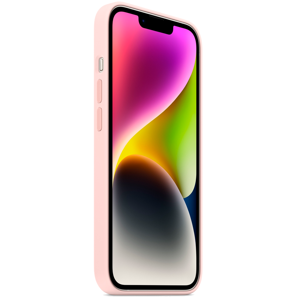 Силиконовый чехол с поддержкой MagSafe Apple Silicone Case для iPhone 14, Chalk Pink (Розовый мел)