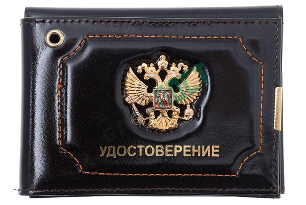 Обложка для удостоверения и автодокументов со значком, бордовая