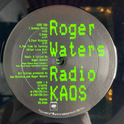 Винтажная виниловая пластинка LP Roger Waters Radio K.A.O.S. (USA 1987)