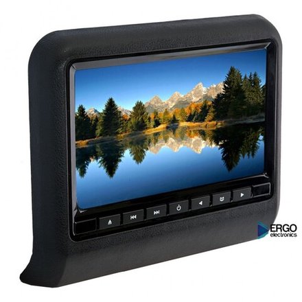Монитор на подголовник - ERGO ER10L с LCD экраном 10” (800x480, с DVD) черный