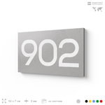 Номер на дверь 902, табличка на дверь для офиса, квартиры, кабинета, аудитории, склада, серая 120х70 мм, Айдентика Технолоджи