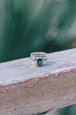 Кольцо «Мозаик» раф прямоугольный с лабрадоритом и ромбом белый циркон