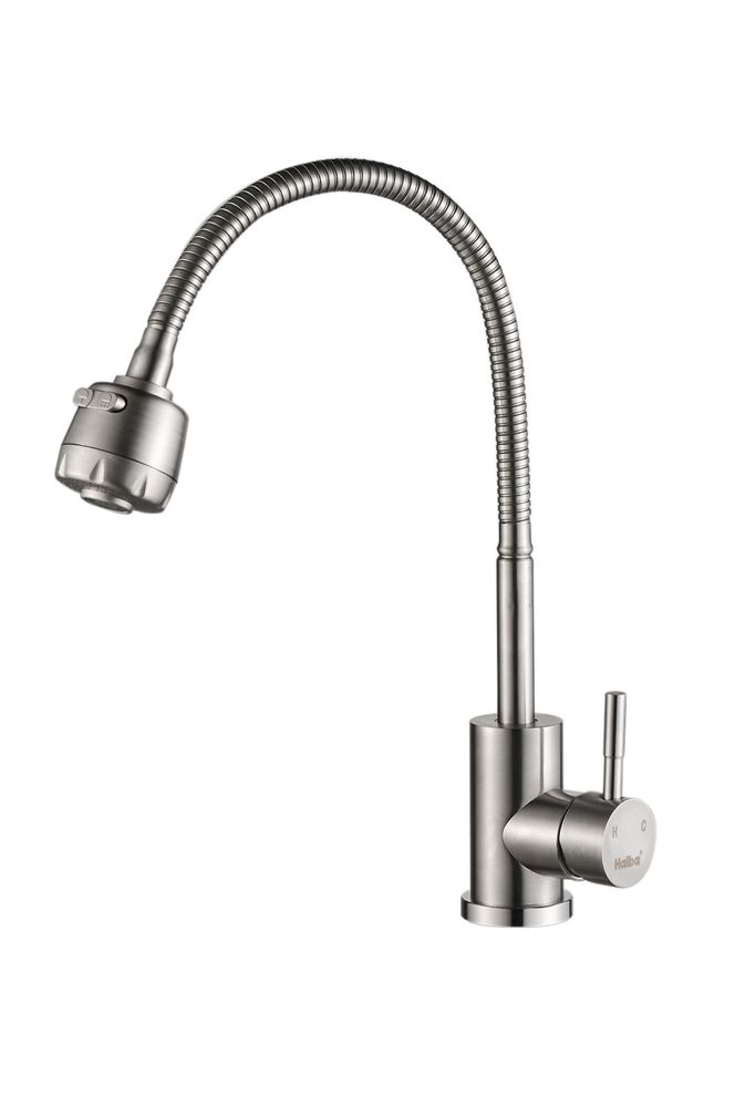 Смеситель для кухни с гибким изливом HAIBA HB73304 хром