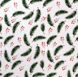 Бумага упаковочная глянцевая двусторонняя «Новогодние ветви», 70 × 100 см