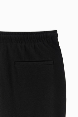 ZARA БРЮКИ EASY CARE С ПОЯСОМ НА ШНУРКЕ, ЧЕРНЫЙ