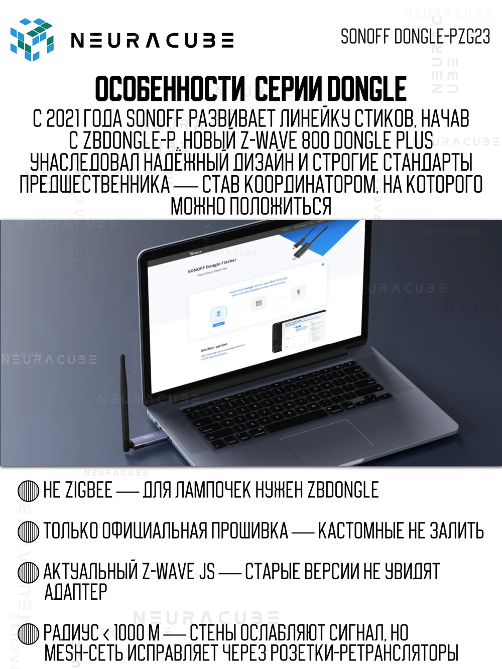 Z-Wave 800 Series USB Стик SONOFF Dongle-PZG23