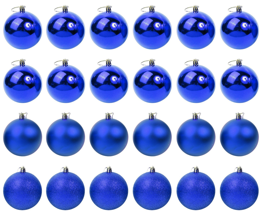 Набор шаров 24шт 8см синий SYQA-012104-B