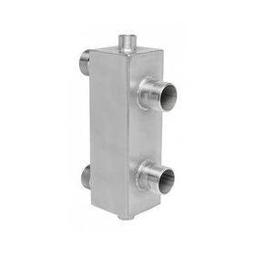 Гидравлическая стрелка из нержавеющей стали Warme WGR122.S (с торцевыми отводами под воздушный клапан и грязевик)