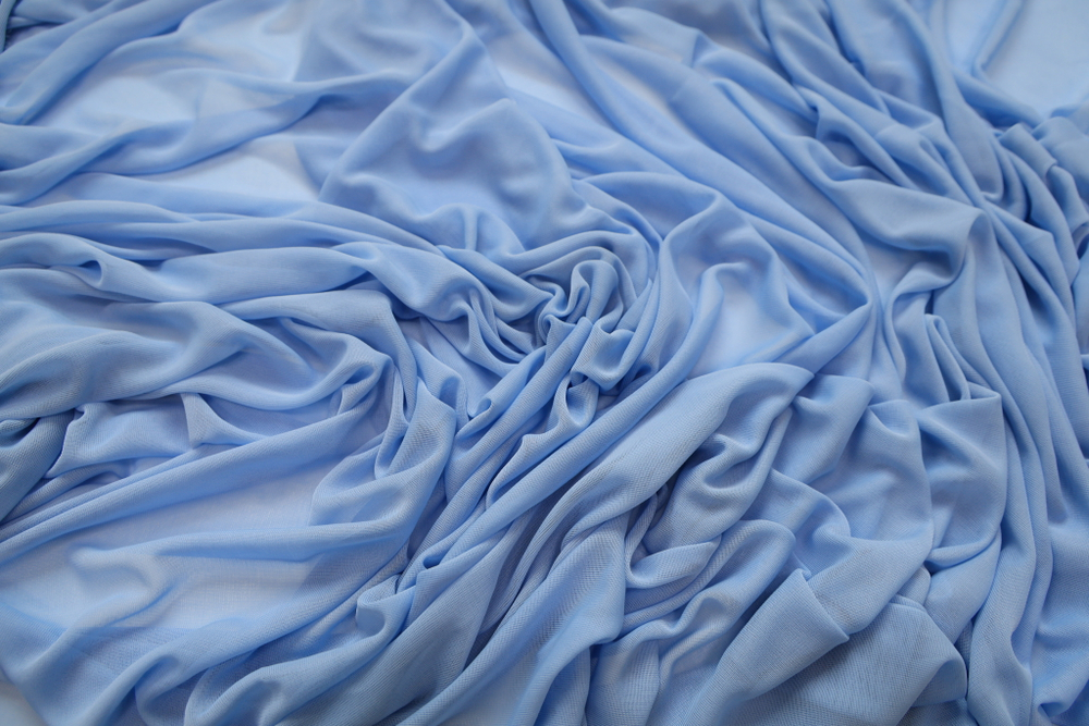 Сетка трикотаж серо-голубая