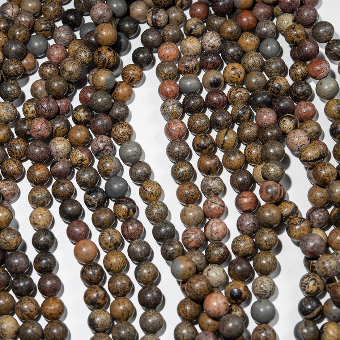 Известняк окварцованный (яшма чохуа) натуральный, 8,8мм, шар