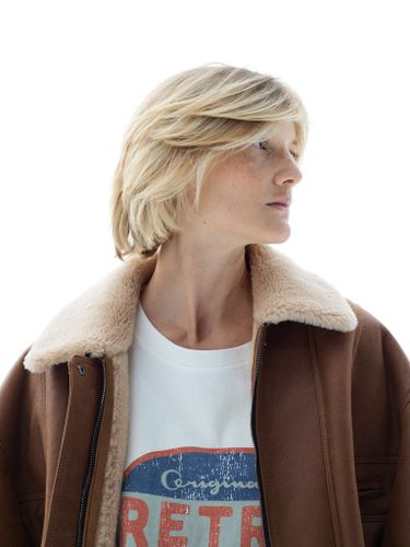 Белый хлопковый лонгслив RETRO