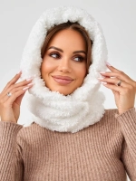 Капор зимний вязаный капюшон на флисе