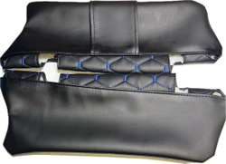 Чехлы на козырьки ВАЗ 2110, 2111, 2112 (синяя нить Рубин)