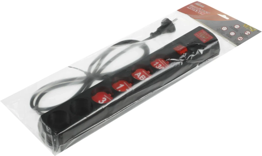 Сетевой фильтр Most LR, 1.7м, черный [lr 6-1.7-ч]