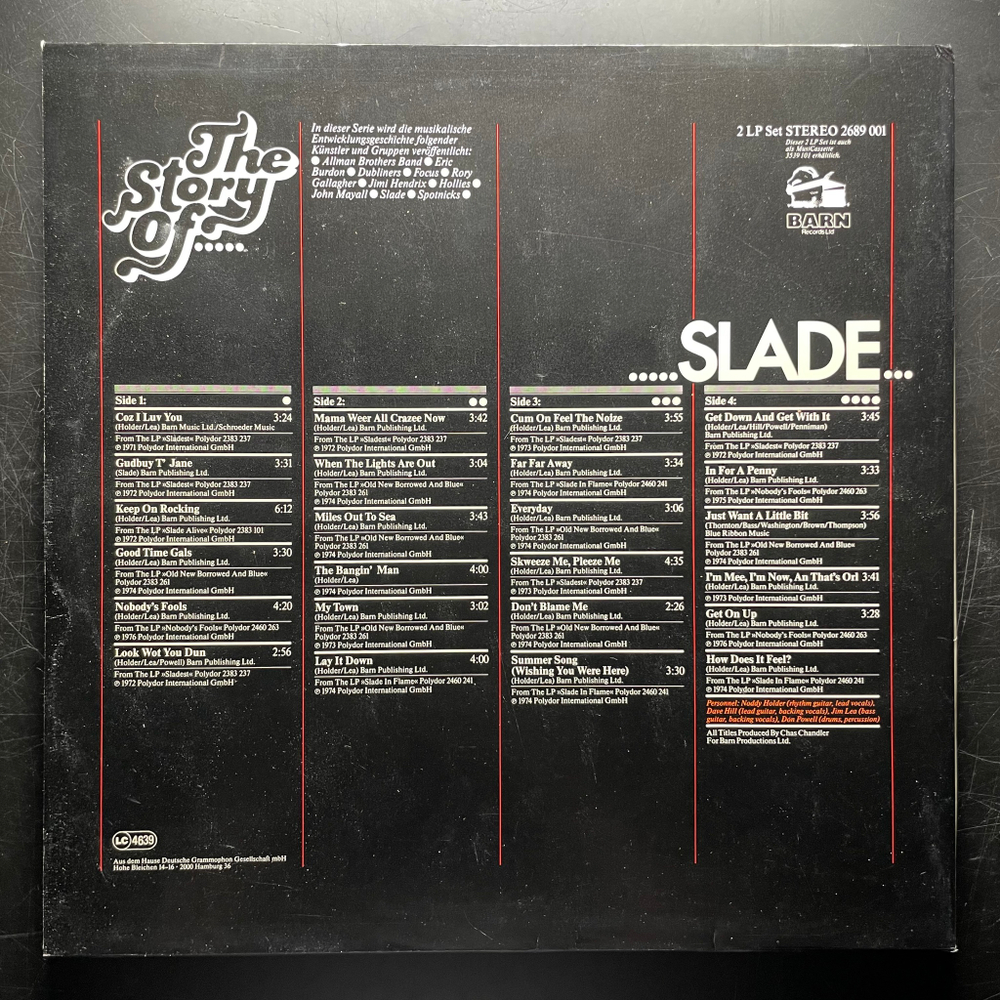 Slade ‎– The Story Of Slade 2LP (Германия 1977г.)