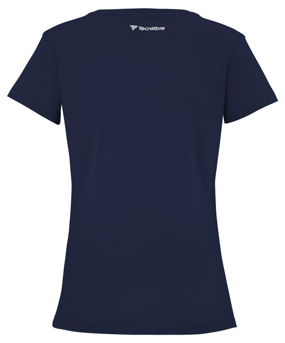 Женская теннисная футболка Tecnifibre Club Cotton Tee - marine