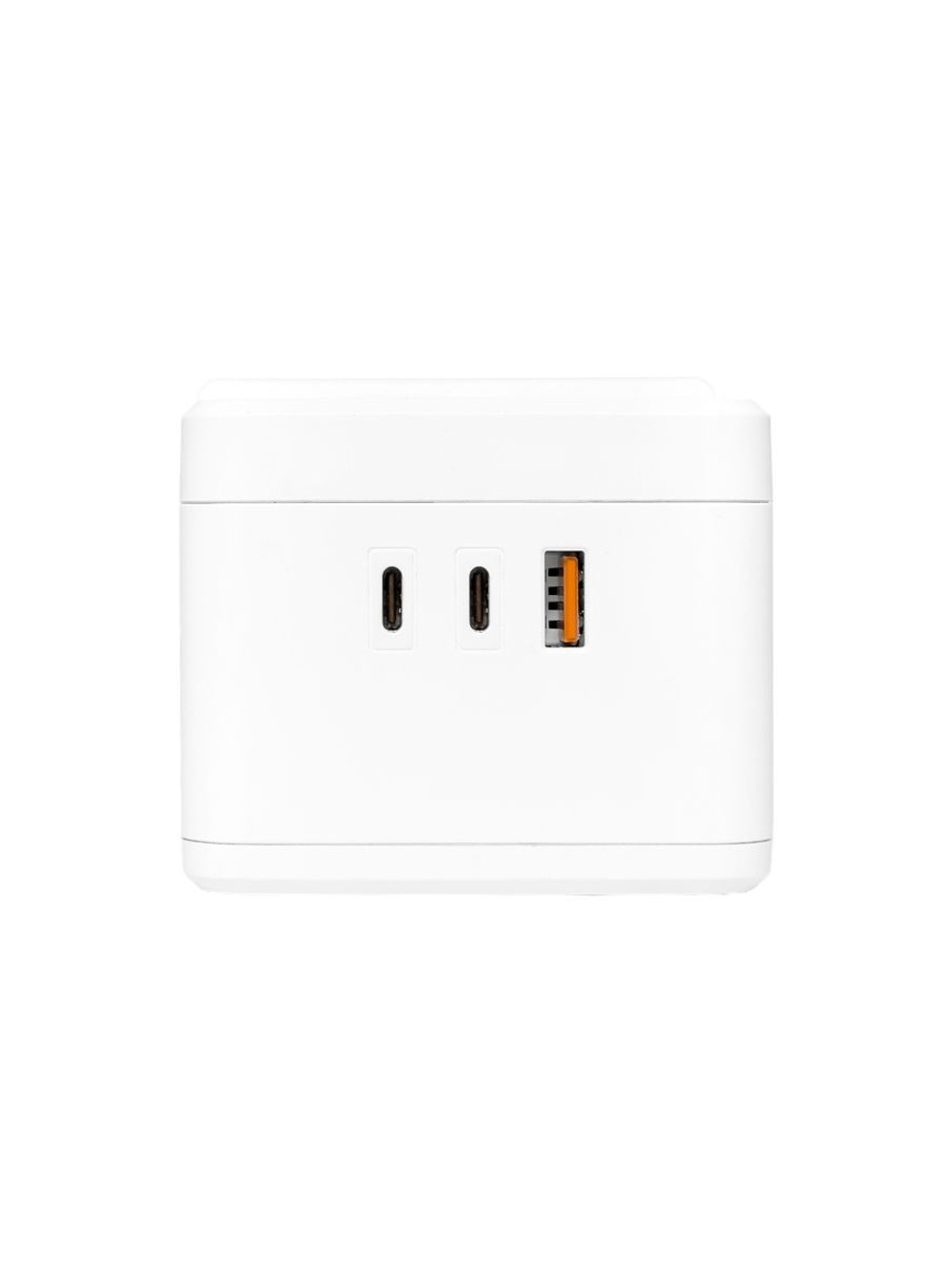 Удлинитель "Куб" 2х1.3м USB + 2Type C с быстрой зарядкой подставкой под телефон и ночником 1кв.мм EKF UBA-CUB-2-FC