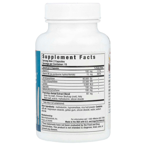 Naturally Vitamins, Histame, пищевая добавка для поддержки при непереносимости пищевых продуктов, 30 капсул