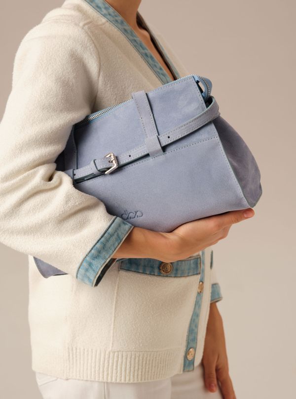 Замшевая сумка DBR Rumi mini 31400 туманно-голубой