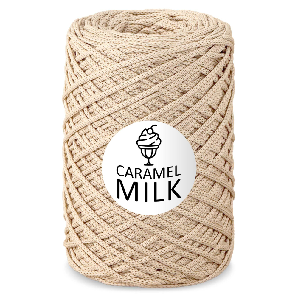 Шнур Caramel Milk, 3мм, 300м, 100% полиэфир (1 шт.)