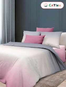 Наволочка 1шт сатин Milky Garden "Розовый зефир" 70x70 см на молнии