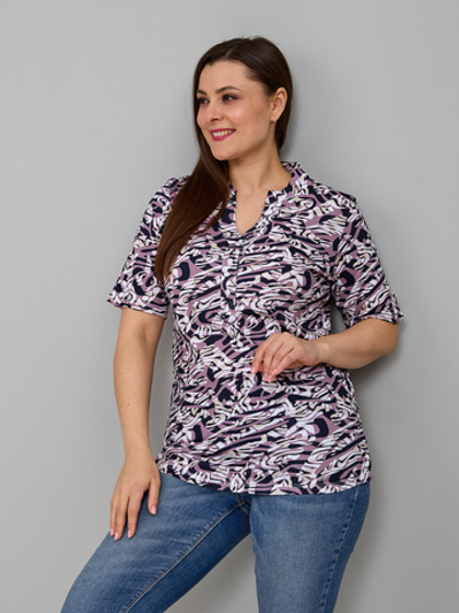 Блузка БЛ-122/кофе-этника