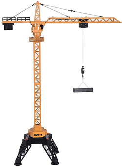 Радиоуправляемый башенный кран HUI NA TOYS масштаб 1:14 2.4G - HN1585 , обновленная с Lion аккумулятором