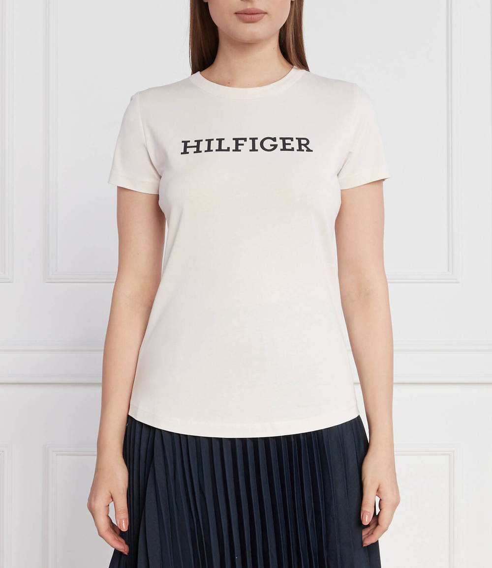 Футболка MONOTYPE PRINT C-NK SS Tommy Hilfiger - экрю(WW0WW38872)