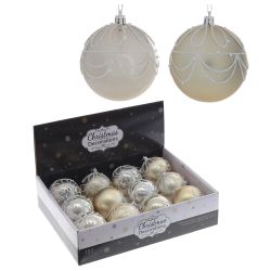 GAEM Набор из 12шт Украшение новогоднее "Шар", D 8 см, L35 W27 H8,5 см