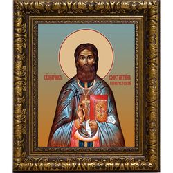 Константин Пятикрестовский, священномученик, пресвитер. Икона на холсте.