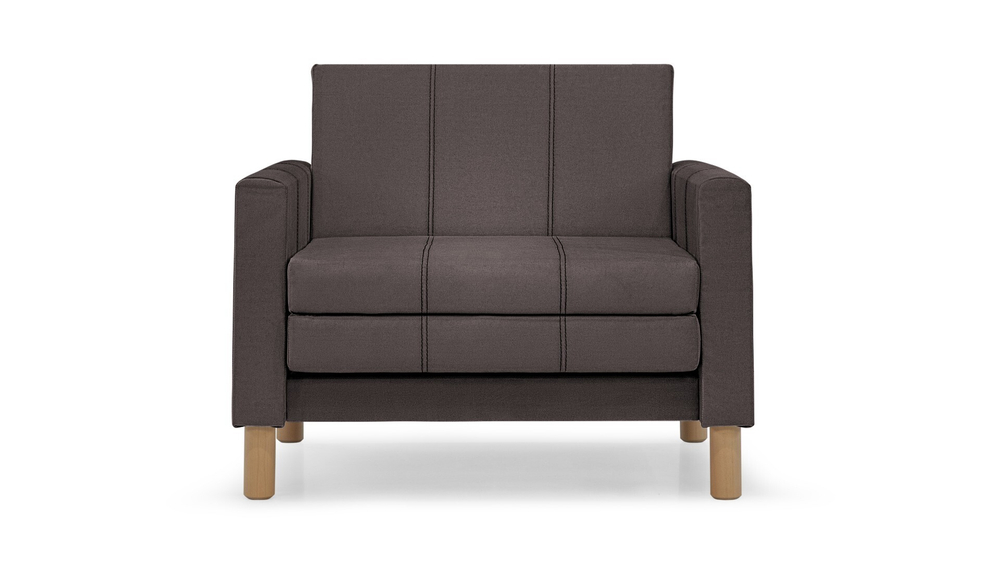 Кресло-кровать Уют Лайт Velutto 19 95*84*82 см, серо-красный Велютто Выкатной Фиеста