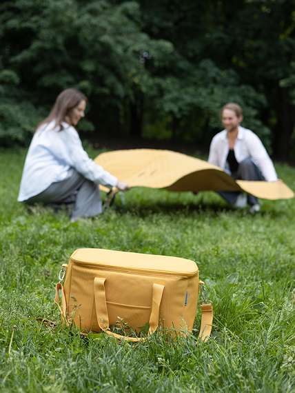 Плед для пикника и отдыха на пляже smart picnic, горчичный